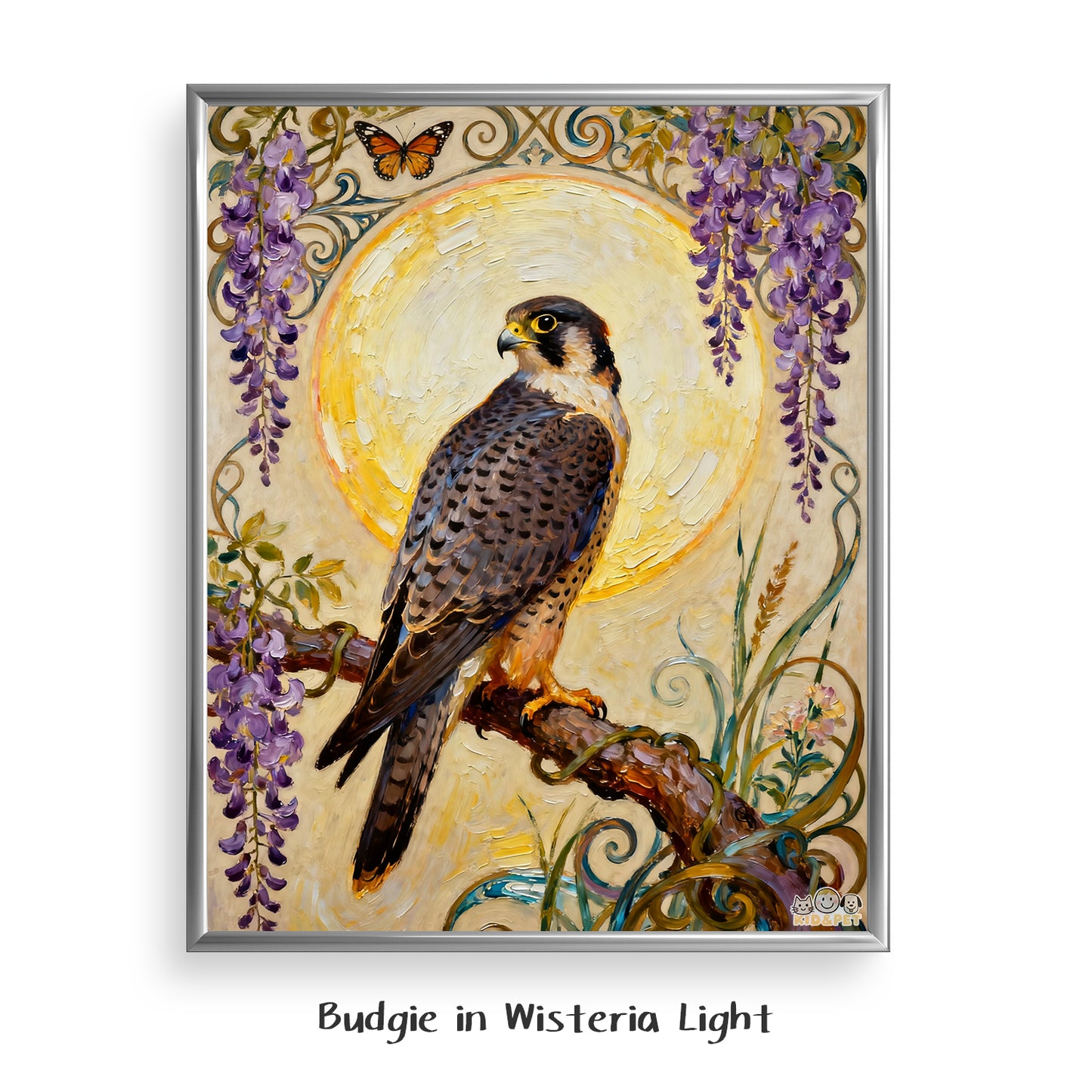 Budgie in Wisteria Light