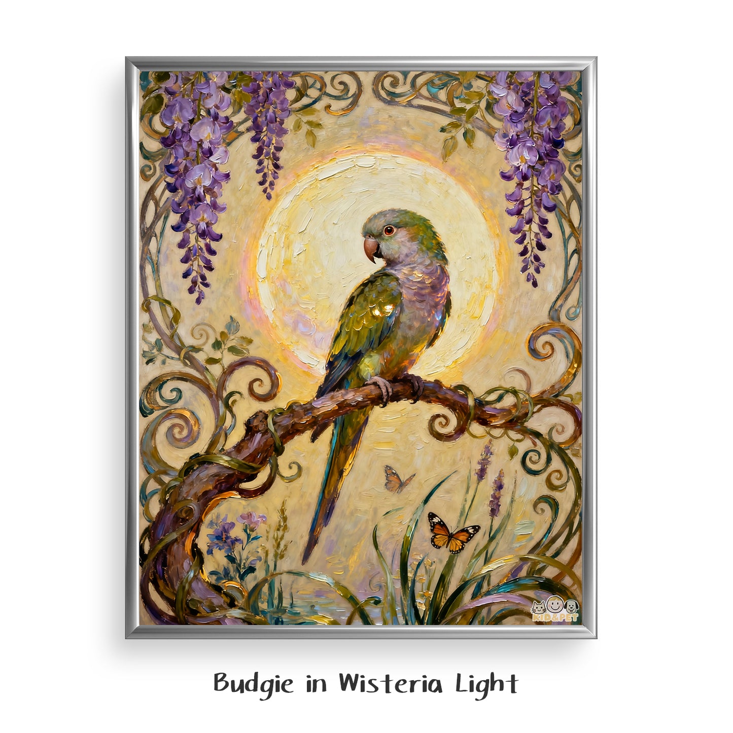 Budgie in Wisteria Light