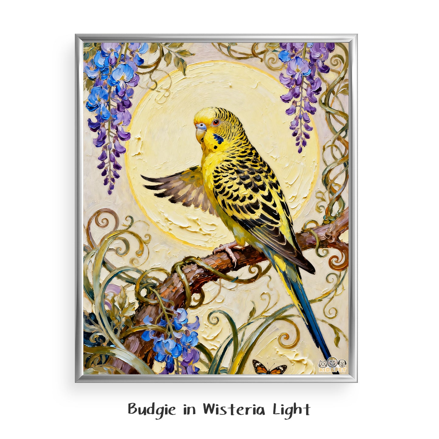 Budgie in Wisteria Light