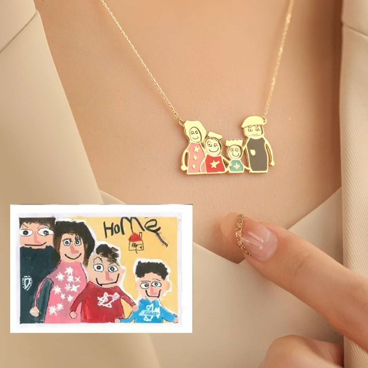 LUXURY  Custom Kids' Doodle Pendants